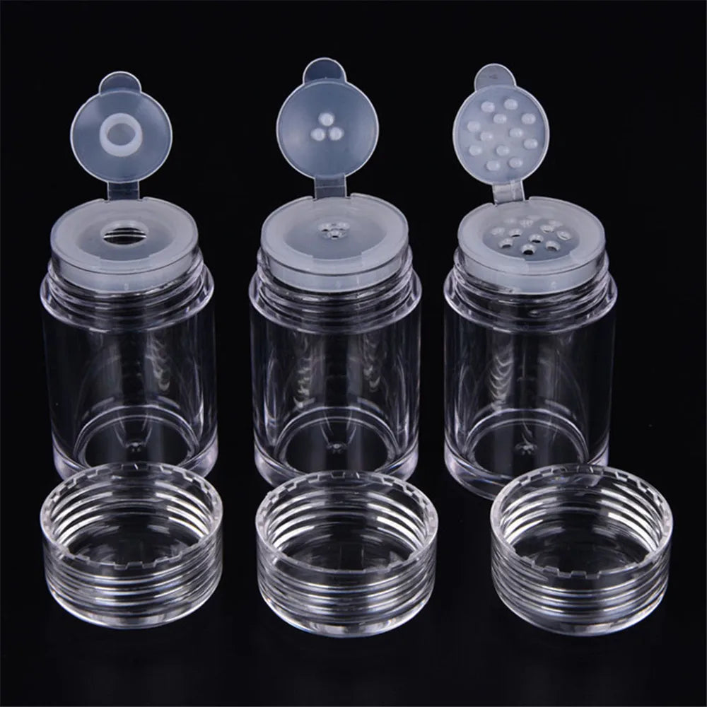 1PC Clear 10ml Empty Cosmetic Sifter Loose Powder Jars 1PC Container Screw Lid DIY Bottle For Makeup Tools Refillable Bottles