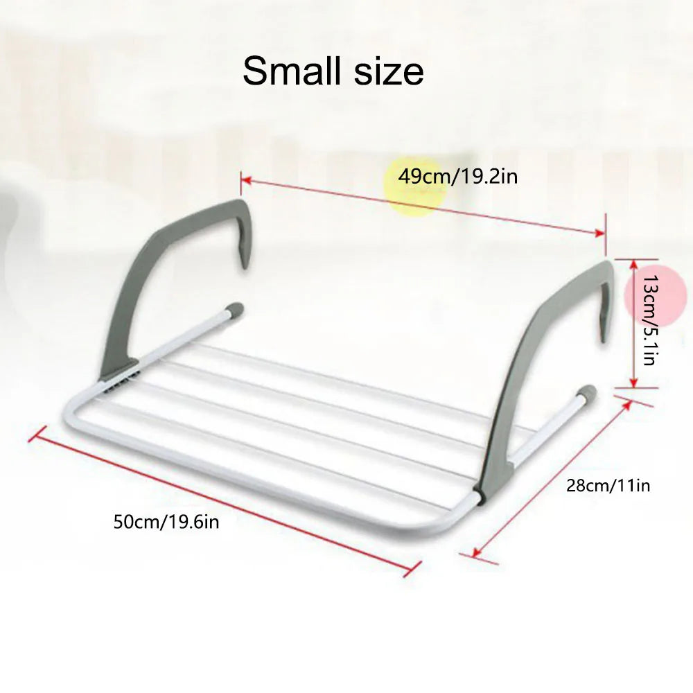 1PC Foldable Storage Clothes Hanger Clothes Hanger Balcony Hanging Socks and Shoes Hanger Multi Functional Towel Hanger