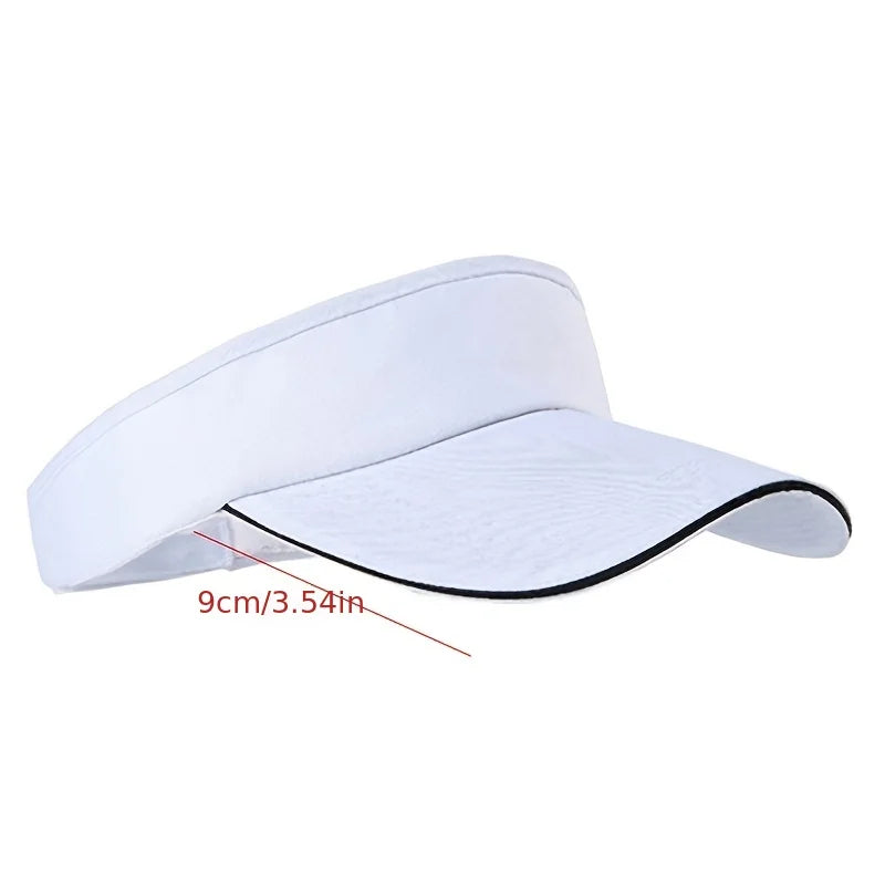 1 Pc Adjustable Universal Solid Color Sun Visor Sport Golf Tennis Breathable Cap Solid Color Summer Sun Hat Empty Top Hat