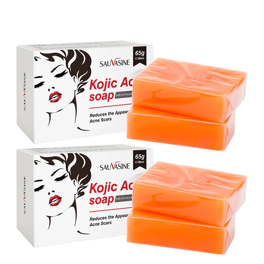 130g Kojic Acid Soap Face Body Bath Soap For Men Women Facial Foam Cleansing Blackheads Removal Body Care Handmade Soap