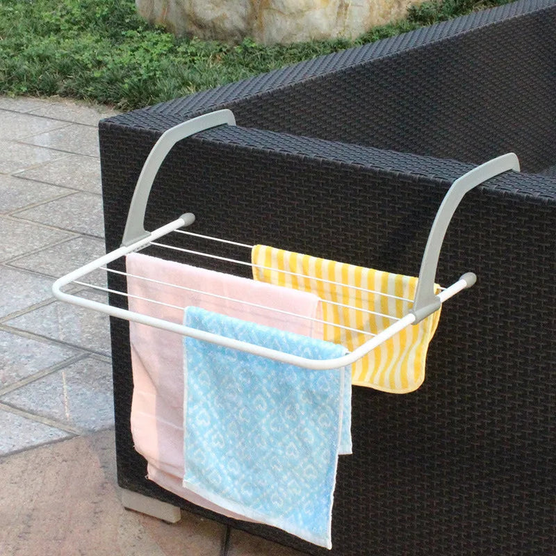 1PC Foldable Storage Clothes Hanger Clothes Hanger Balcony Hanging Socks and Shoes Hanger Multi Functional Towel Hanger