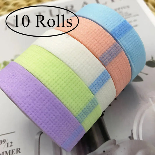 10 Rolls Eyelash Tape For Lash Extension Breathable Non-woven Tape Under Eye Pads Adhesive Eye Stickers Makeup Tools Eye Patches