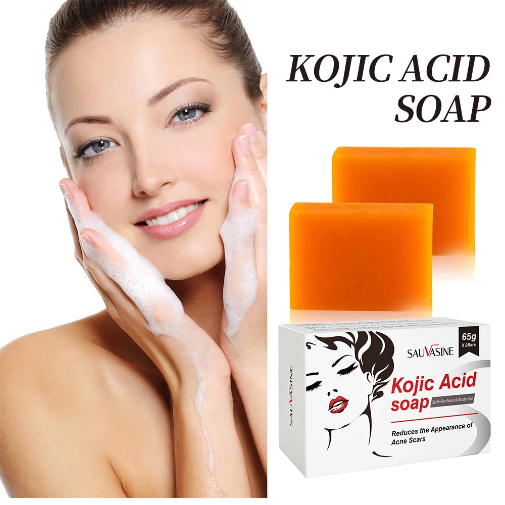 130g Kojic Acid Soap Face Body Bath Soap For Men Women Facial Foam Cleansing Blackheads Removal Body Care Handmade Soap