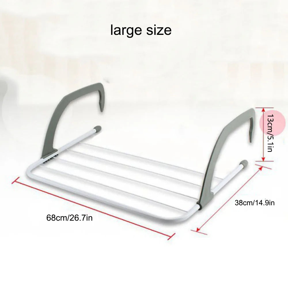 1PC Foldable Storage Clothes Hanger Clothes Hanger Balcony Hanging Socks and Shoes Hanger Multi Functional Towel Hanger