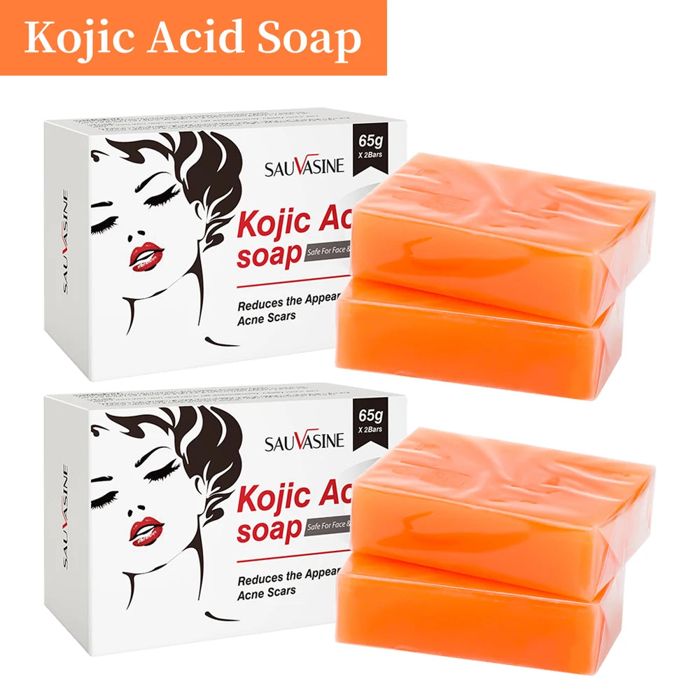 130g Kojic Acid Soap Face Body Bath Soap For Men Women Facial Foam Cleansing Blackheads Removal Body Care Handmade Soap